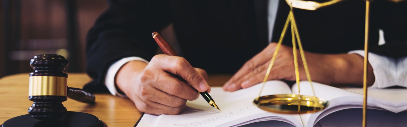 lawyer writing notes