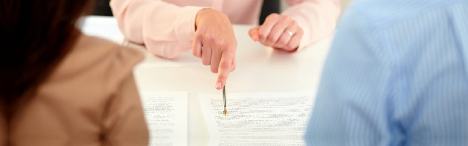 hand pointing on a writings