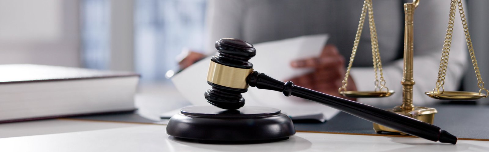 scales of justice and gavel