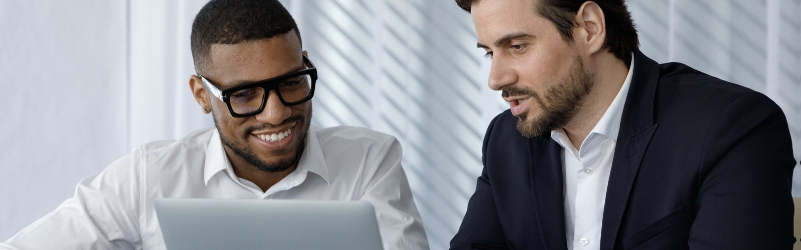 two men having a meeting
