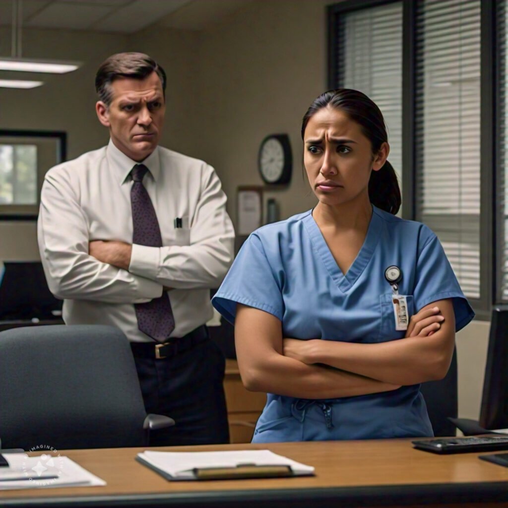 Spanish-speaking hospital aide disappointed with her white male supervisor