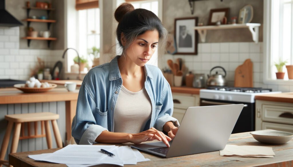Female Complainant Filing an Online Complaint Regarding Sexual Harassment