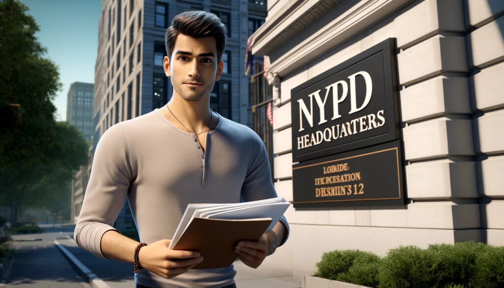 Male simulating serving federal complaint upon the NYPD