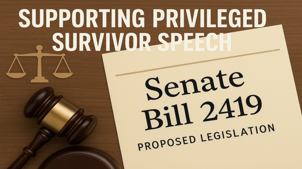Supporting Privileged Survivor Speech - Senate Bill 2419 Proposed Legislation