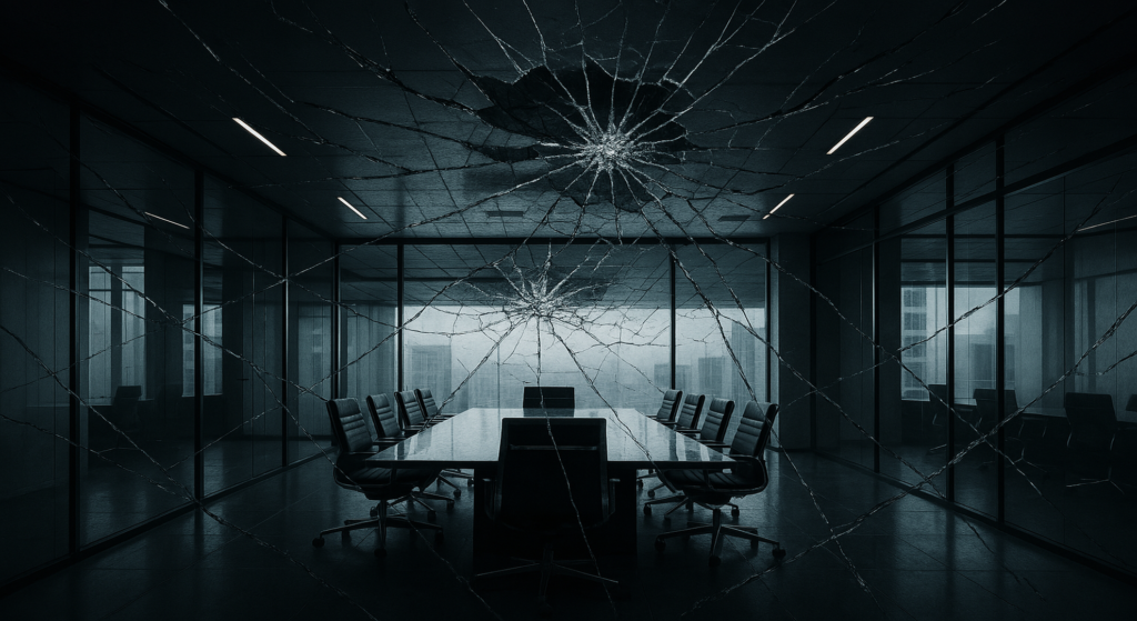 The myth of professionalism covering up abuse; institutional betrayal breaking through the surface.