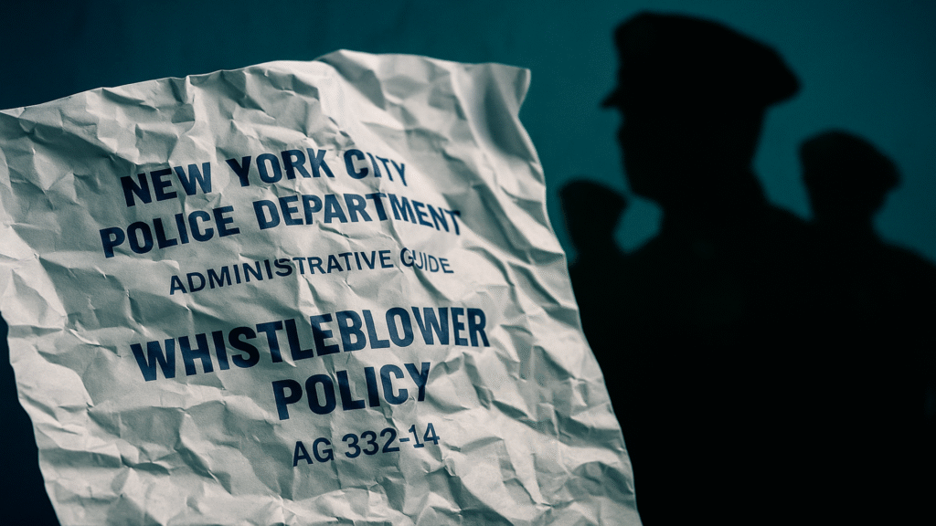 Crumpled up NYPD Whistleblower Policy
