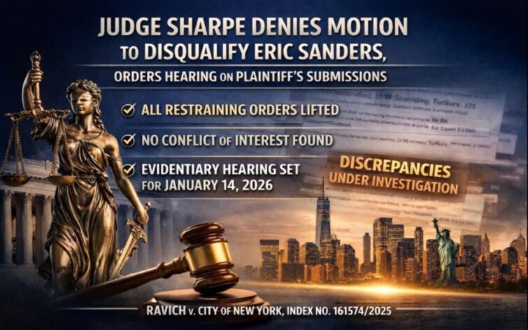 Judge Sharpe Denies Motion to Disqualify Eric Sanders