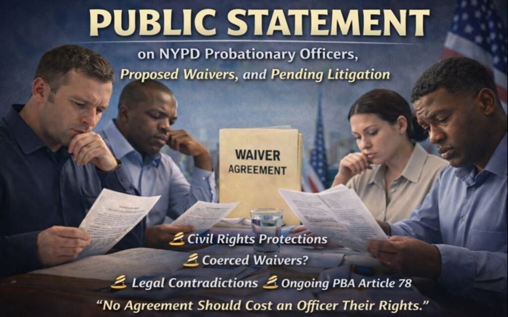Public Statement on NYPD Probationary Officers