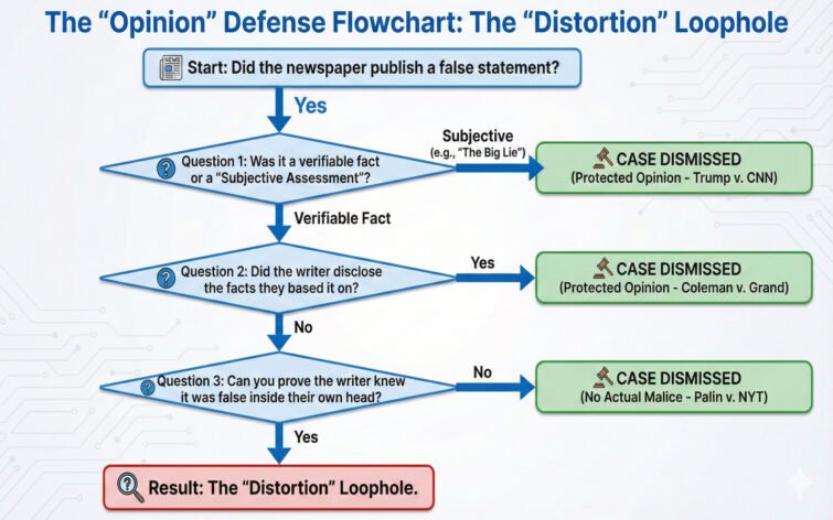 The "Opinion" Defense Flowchart: The "Distortion" Loophole