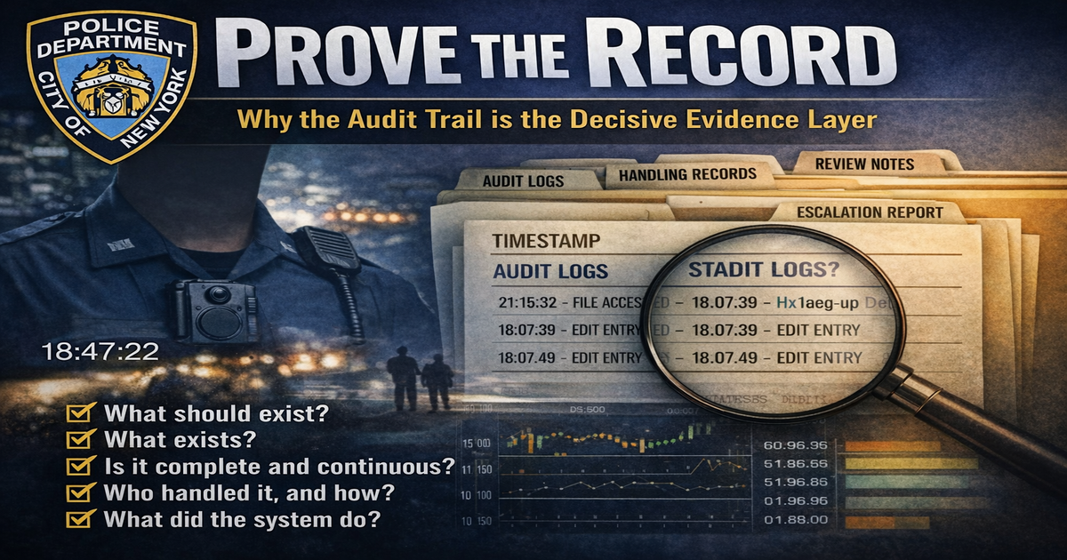 Prove the Record - Why the Audit Trail is the Decisive Evidence Layer